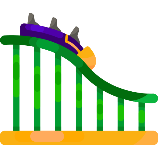 A rollercoaster icon